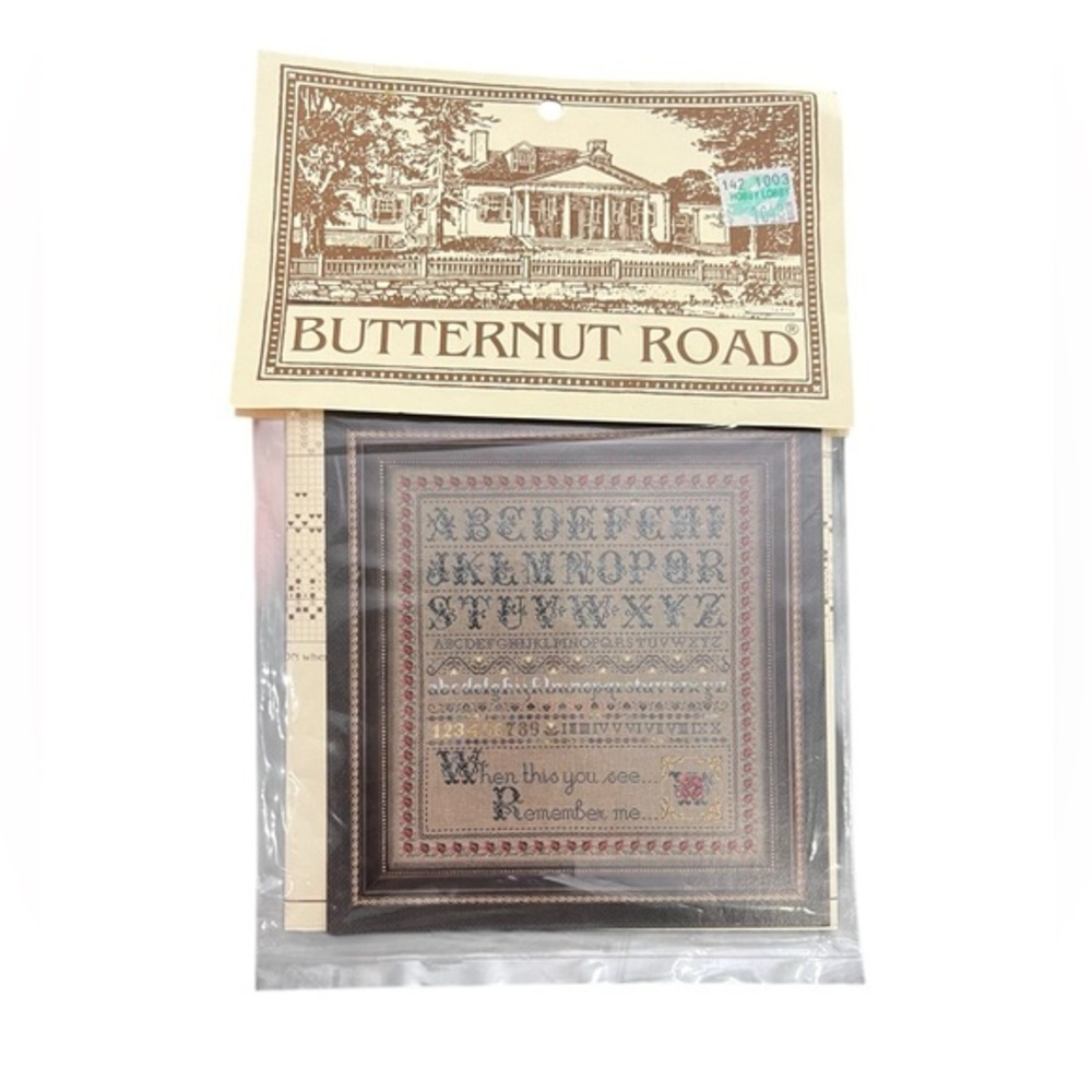 Butternut Road Cross Stitch Pattern ROSE SAMPLER BR11 Vintage 1995 Chart NIP‎